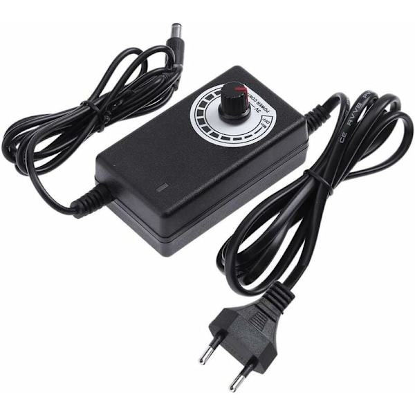 24W spændingsreguleringsadapter 3-24V strømforsyningsadapter med ABS-materiale til LED-ventilator/elektrisk ventilator/mikrobore/mobil DVD