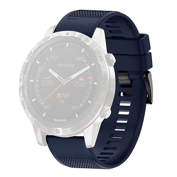 För Garmin Marq Garmin Quick Release Silicone Strap Mörkblå
