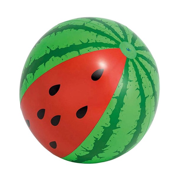 Tjock strandboll Uppblåsbar boll Rolig vattenmelon design Strandboll för barn Utomhus strand (103cm före uppblåsning)