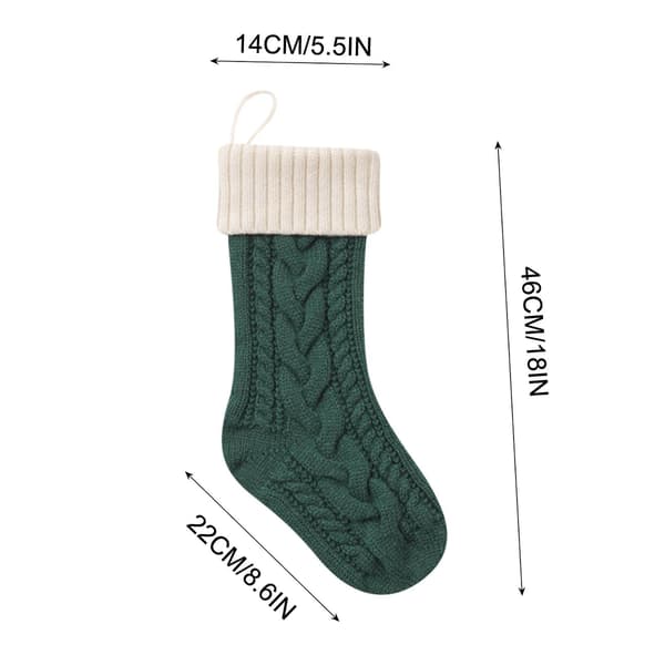 Stickad julklappspåse Dekorstrumpa Julstrumpa HängningD
