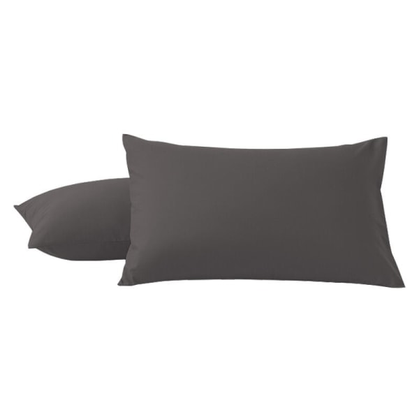 Kuddfodral 51 x 66 Mörkgrå - Set med 2 Rektangulära Borstade Mikrofiber Kuddfodral med Kuvertstängning (20 x 26 tum)