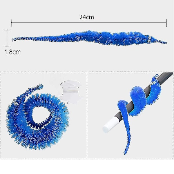 Mask på snöre, 12 st Wiggly Magic Worms Twisty Fuzzy Worm Leksaker Mask på snöre Bulk För Barn Katt, Slumpmässig Färg-1