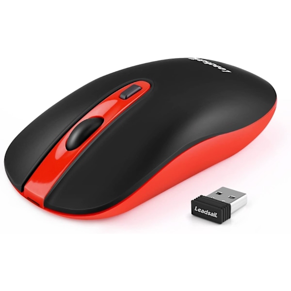 Laddningsbar Trådlös Datormus, 2.4g Bärbar Slank Trådlös Mus Mindre Buller För Laptop Optisk Mus Med 5 Justerbara Dpi-nivåer Usb-mus För