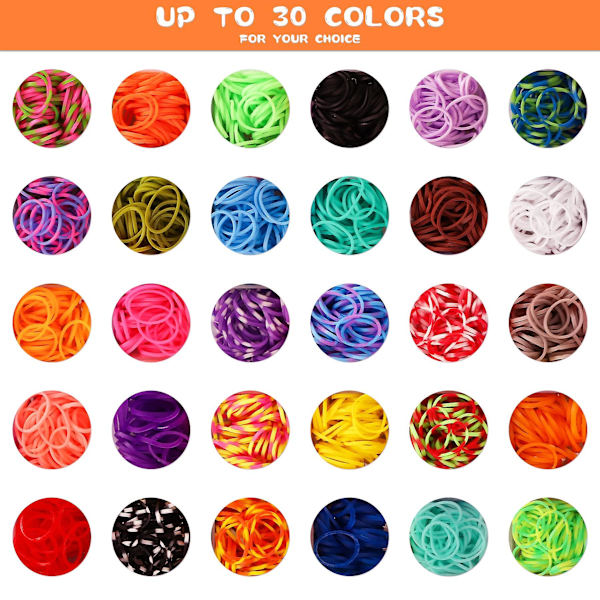 2500+ Loom Bands Set, 40 Grids Färgglada Gummiband Kit För Armband, Diy Elastiska Loom Bands, Barnarmband
