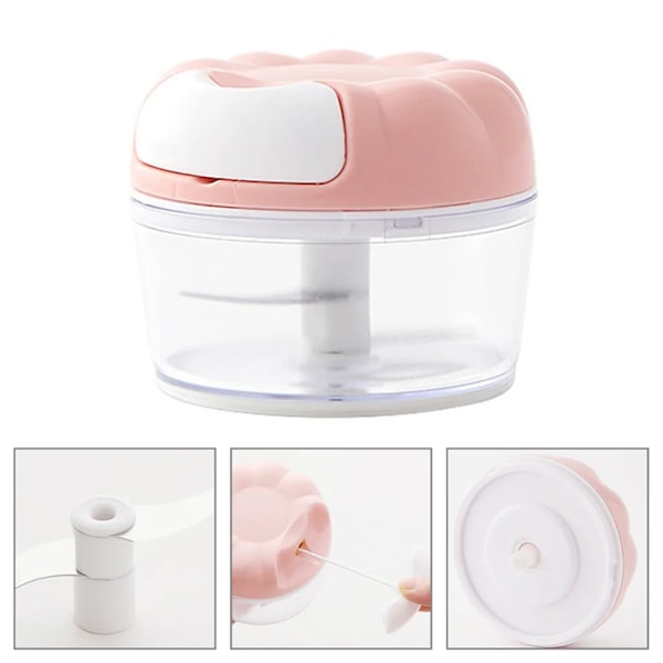 Grönsakshackare Lökhackare Hackare Örthackare Lökskärare Multi Food Chopper, Rosa