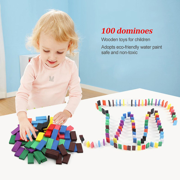 100 stykker/sæt Pædagogisk trælegetøj Børnebyggeklodser Sjove spil Sjovt legetøj