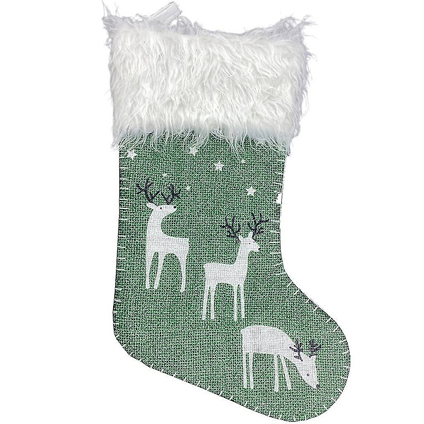 Julstrumpor för träddekoration, julstrumpa med tomte, snögubbe, strumpa