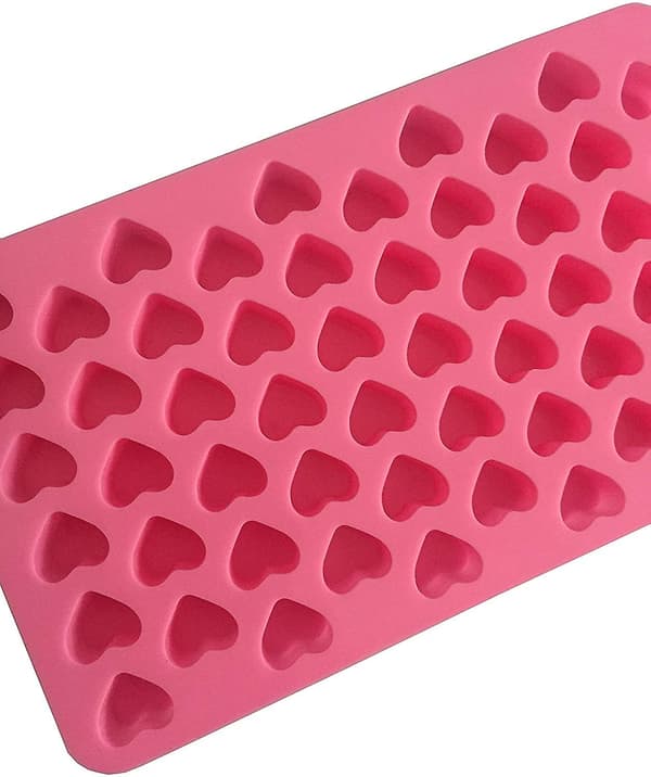 Silikon Mini Hjärtformade Isbitar Godis Isbitar/Chokladform Rosa - 2 stycken