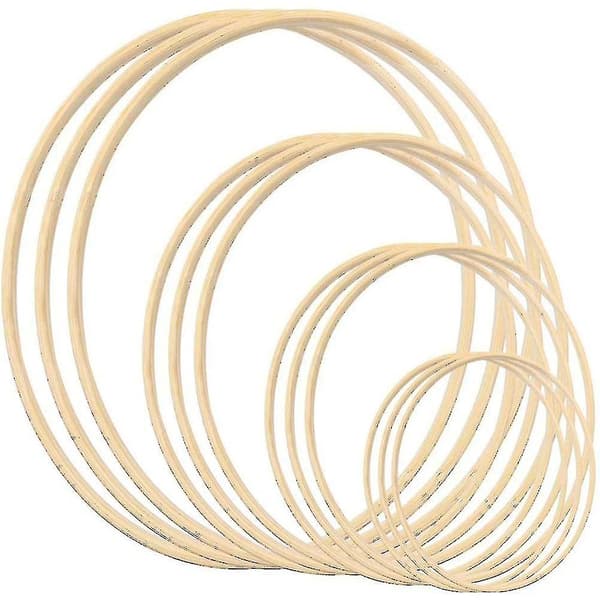 Bambusringar för Macrame-hantverk, Drömfångare, DIY-Bröllopsdekorationer