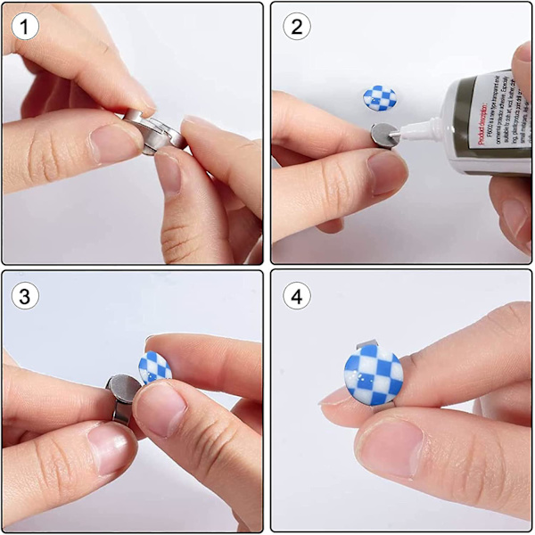 20 stycken, Cabochon-ring, 10 mm justerbar ring bar rostfritt stål distansbas platta tom ring