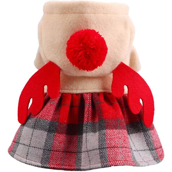 Jul husdjur hund tomte kostym kläder för vinter varm jul fest klänning kappa rolig display kläder-röd M