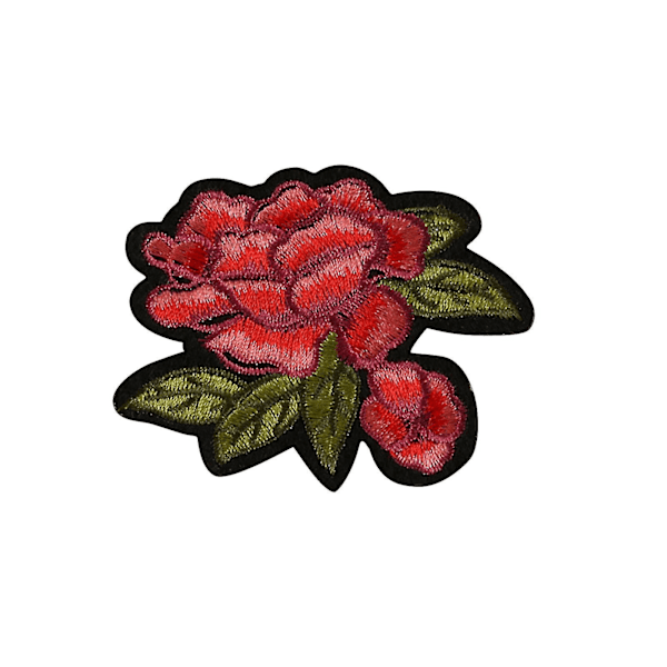 6 st Ros Broderade Märken Kläder Tyg Patch Applikation Dekoration DIY
