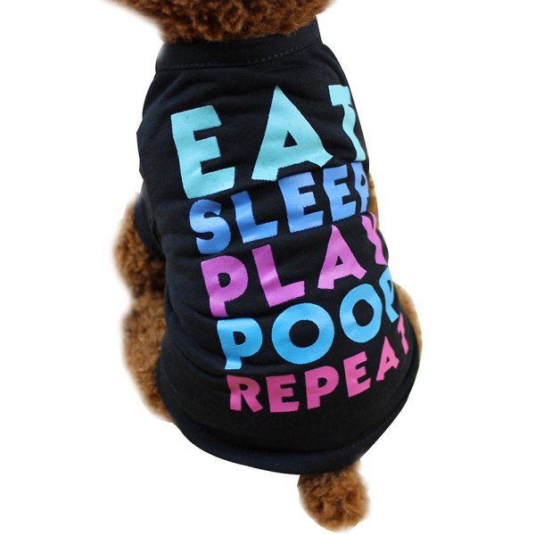 4 stycken hundkläder, husdjurskläder, färgglada bokstäver, coola t-shirts, hundsommarkläderxl