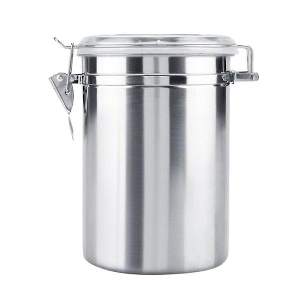 Lufttät rostfri stålburk behållare kaffe mjöl socker te behållare hållare（XL 4 tum*）