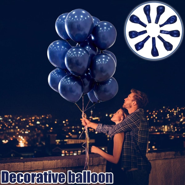 10 tum 2,2 g bläck latex ballong Starry Night dekoration ballongblå