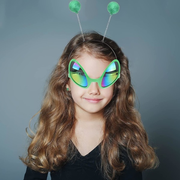 6-pack Alien Eyewear-remmar Alien Head Boppers Mars Antenn Pannband Festglasögon