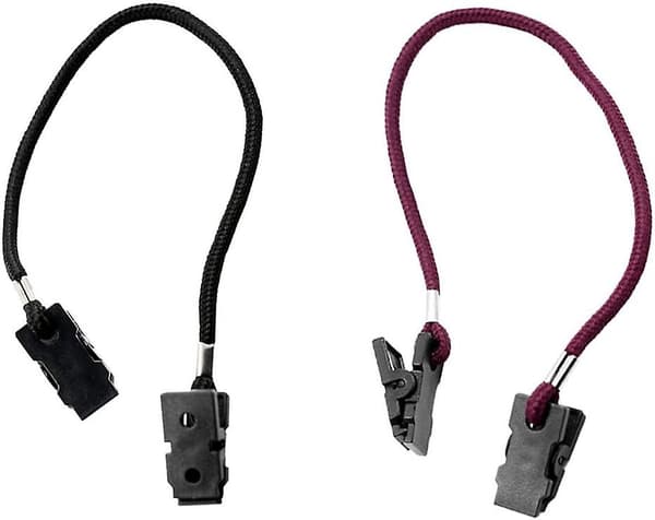 2x Säkerhetsvindklämma Lanyard Cord Protector för utomhuscampinghatt keps halsduk