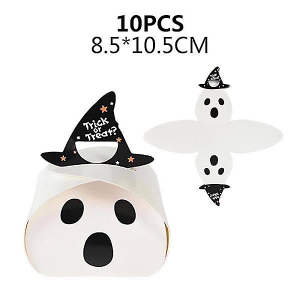 50 st Halloween godisaskar Papperspresentask Pumpa Spöke Godispåsar Trick Or Tre