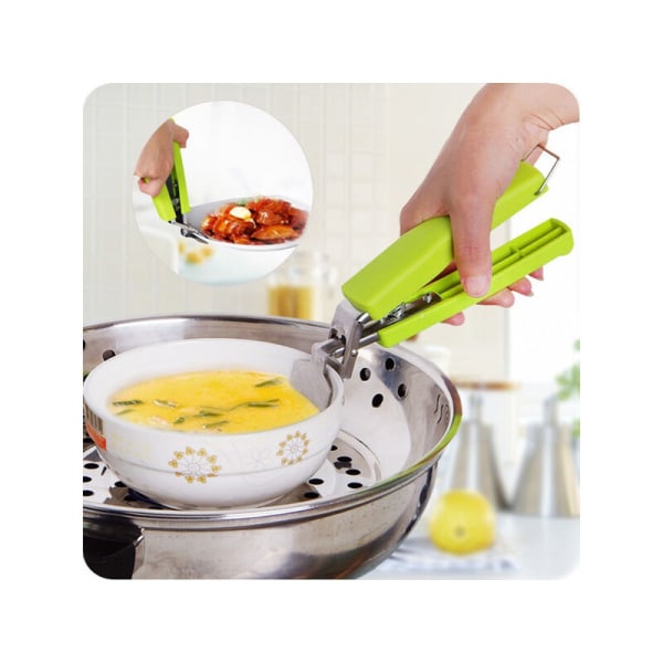 Hot Dish Bowl Clip ruostumattomasta teräksestä valmistettu kulhopidike Universal käsilautasen pidike Palovammoja estävä keittiötyökalu