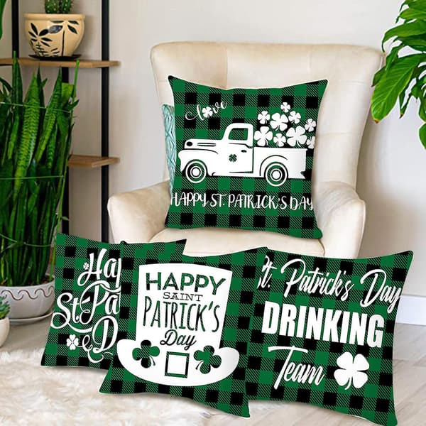 St. Patrick's Day Kuddeöverdrag för Hemmet - Familjen Överlevde
