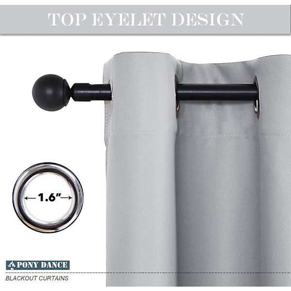 Rum Mörkläggningsgardiner - Dubbla Gardiner Hemfönster Termisk Isolering / Tyg Massivt Tungt För, 2-pack L 132 X H 245cm Bourgogne