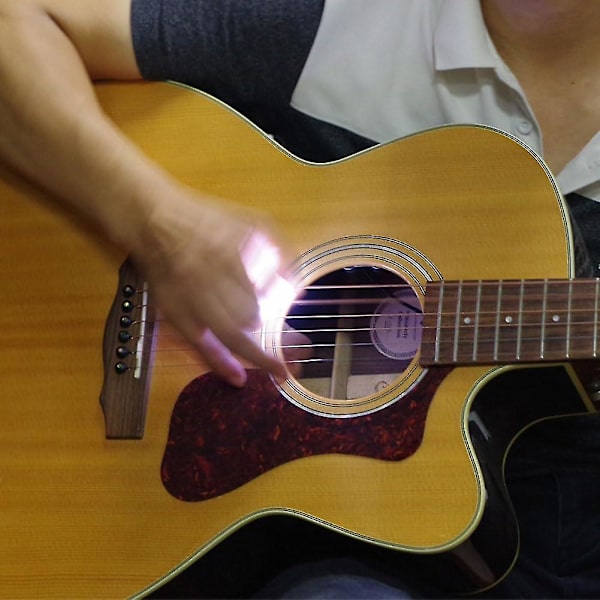 Led-lysande gitarrplektrum, basplektrum basgitarr elgitarrplektrum Led-gitarrbasplektrum, akustisk gitarrlysande plektrum（Lila ljus）