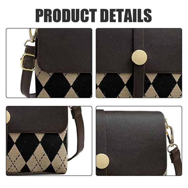 Crossbody-väska axelväska för kvinnor små handväskor mode