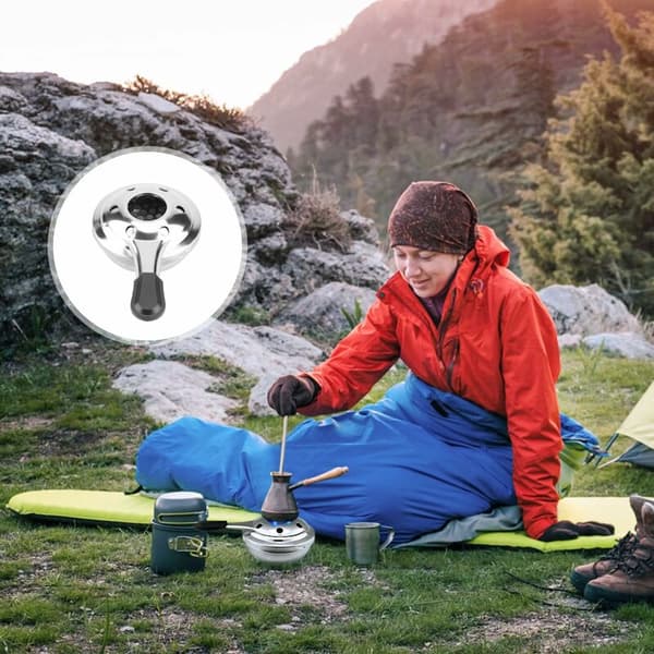 2-pak mini bærbar spritbrænder i rustfrit stål til camping, vandreture, te, kaffe, varme drikke