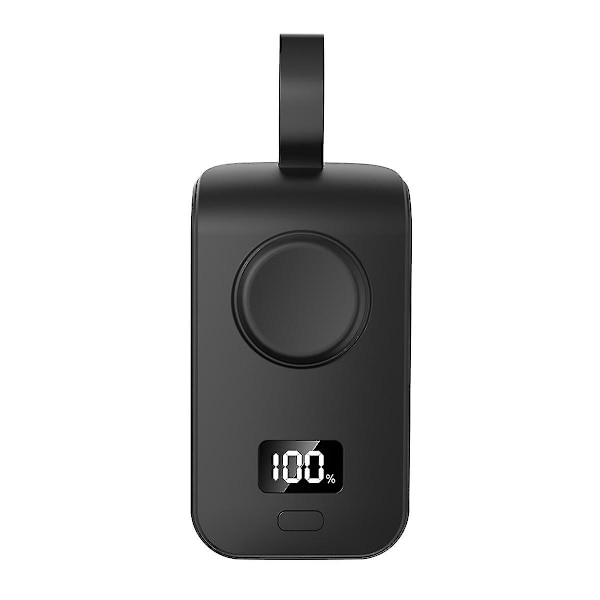 Bärbar trådlös laddare Powerbank för Watch 8 7 6 5 4 3 Se Ultra Magnetisk laddningsstation Svart