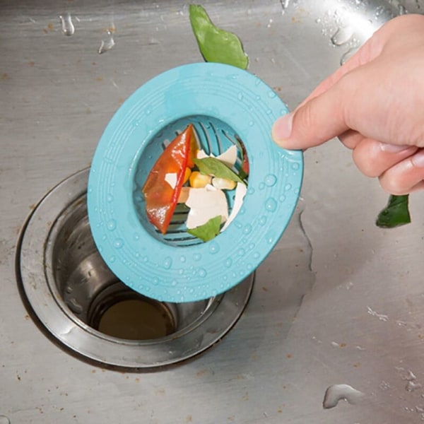 Anti-Clog Anti-Clog Mesh opvaskemaskine filter til grøntsagsposer-Blå-1 stk.