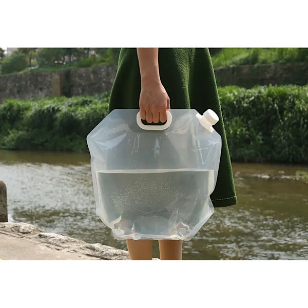 2 stycken 10L hopfällbar behållare Hydration Blåsa Camping vattensäck Behållare hopfällbar Camping dricksvattenpåse