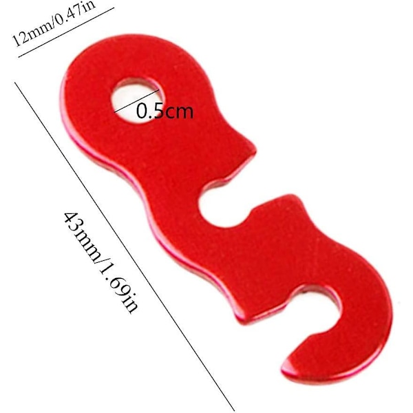 10 st utomhus camping vandring aluminiumlegering tältadjusterare (blå) 4,3x1,2cm