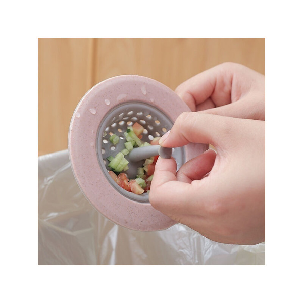4 Farver Gulvafløbsprop Bathtub Catcher Vask Filter Kloakafløb Bruserdæksel 1 stk. (Pink)