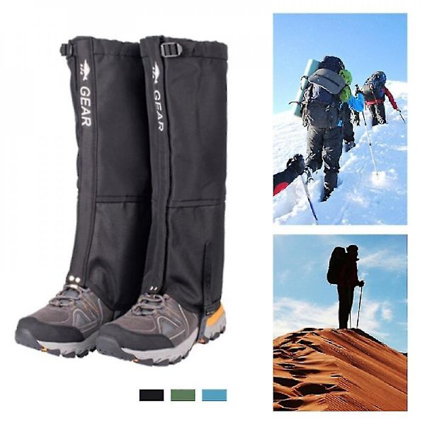 Vattentäta Snö Gaiters för Män Kvinnor Vandring Skidåkning Öken Snöskor Skor Skydd för Utomhus Camping Vandring Klättring-1（Blå，L）