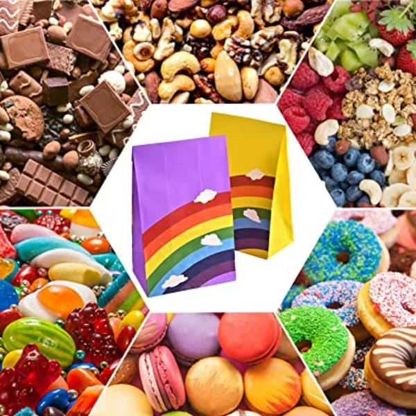 50 st Barnkalas Presentpåsar i Papper, Barnkalas (8 Färger)