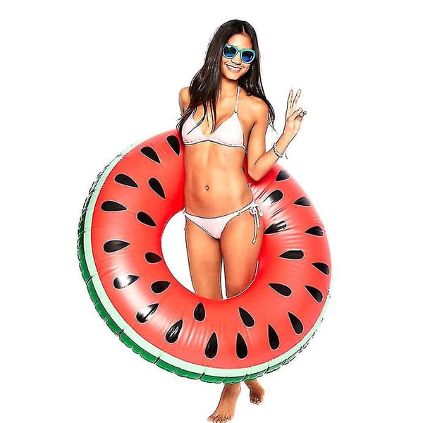 Uppblåsbar Badring Vattenmelon Pool Float Badring För Vuxna Barn-4（XL）