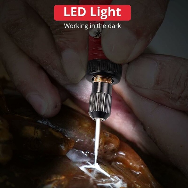 Mini bore-drejeværktøjer LED trådløs mini bore USB genopladelig DIY polering skæring