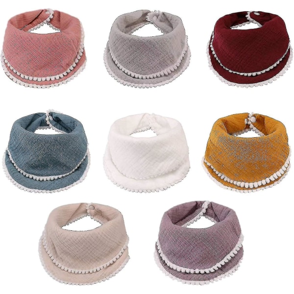 Baby dregla haklappar 8-pack baby haklappar för pojkar, flickor Set baby haklappar för tänder och dregling, mjuka absorberande, multi-använda halsduk haklappar