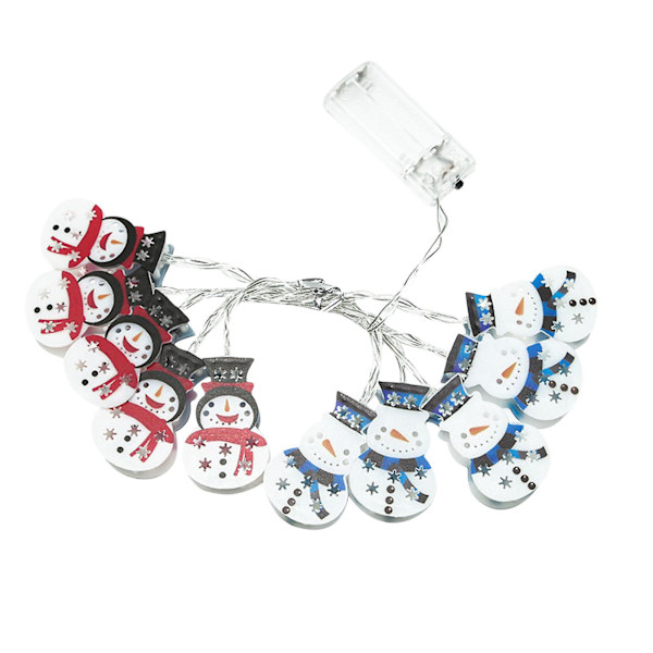 Led Lantern String Creative Snowman Julgran Batteri Ljus String Utomhus Jul Semester Dekoration Ljus StringB