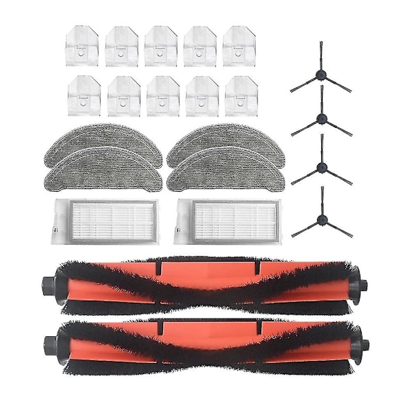 Roterande Sidoborste Hepa Filter Moppdukar Dammpåsar För Xiaomi