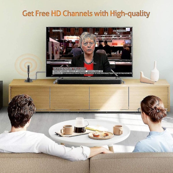 Högförstärkande Freeview TV-antenn, bärbar inomhus/utomhus HD TV-antenn