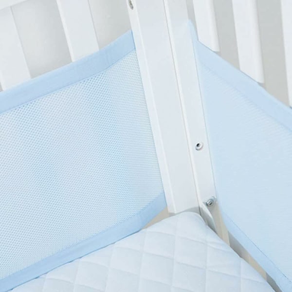 Baby Crib Bumper - 4 sider - 3D Mesh Foring Sikker for luftcirkulation