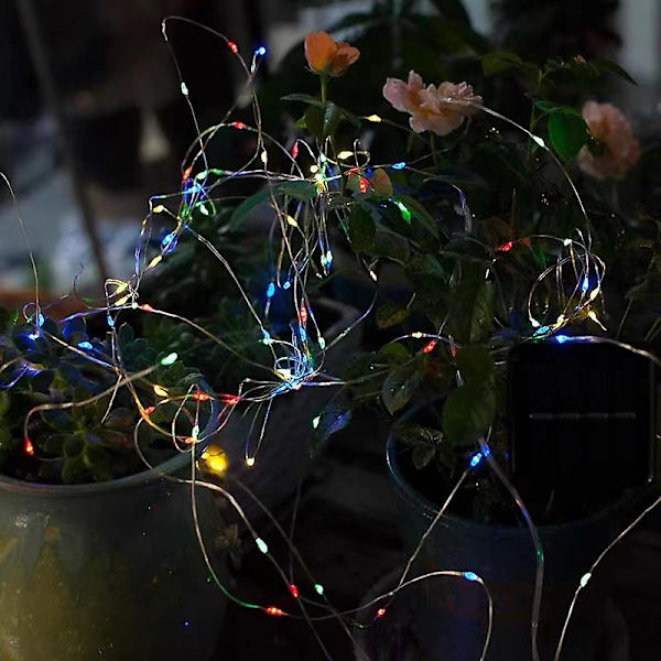 Ljusslinga, 2m 20led (flerfärgad) ljusslinga Ip65 Vattentät Led Girlang Dekoration För Sovrum Jul Bröllop Fest Halloween Gard