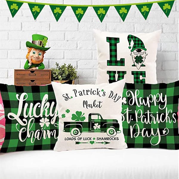 St. Patrick's Day Kuddeöverdrag för Hemmet - Familjen Överlevde