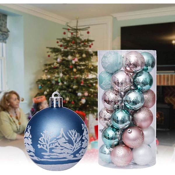 Boules De Nol - Ensemble De 30 Boules De Nol En Plastique Mate Et Brillante - Pendentifs Pour Dcorations D'arbre De Nol