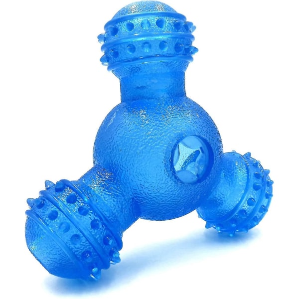 Interaktiv hund leksak Iq 3 hål husdjur mat dispenser, 100% naturligt gummi liten medium medium hund tuggleksak för husdjur