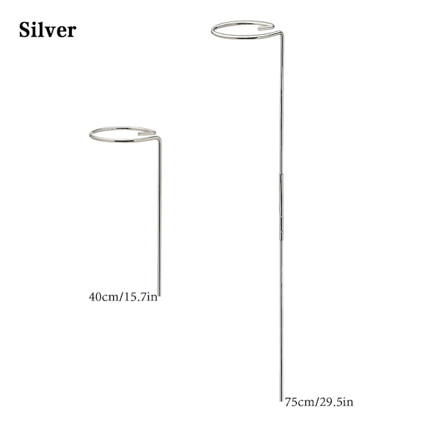 Støttepæl til enkeltstammede planter i rustfrit stål - 75 cm høj