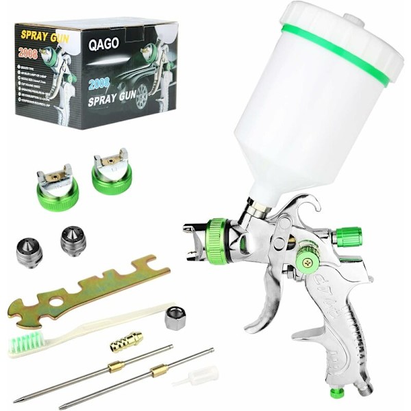 Professionel 600cc Malersprøjte med 3 Dyser 1,4 mm 1,7 mm 2,0 mm HVLP Gravity Luft Sprøjte til Bil Møbler