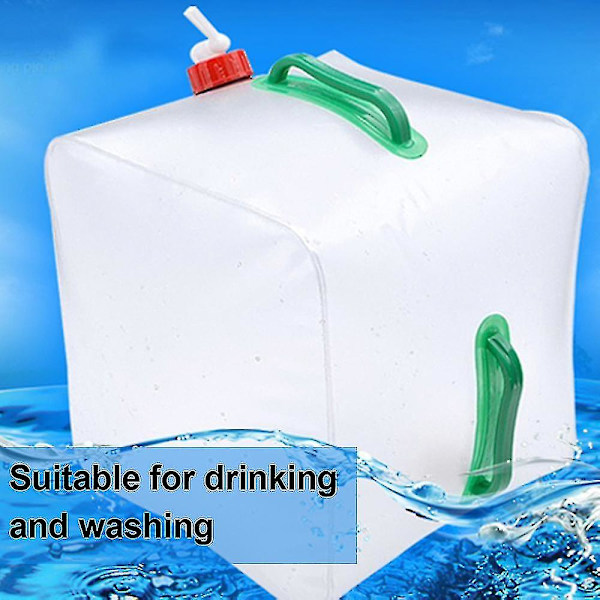 Hopfällbar Vattenbehållare, Bpa-fri Plast Vattenvikbar Bärare（20L）