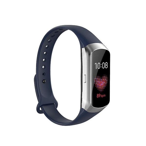 För Samsung Galaxy Fit Sm-r370 Spänne Rem Silikon Solid Färg RemMörkblå